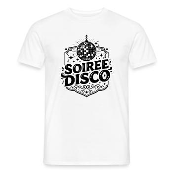 Disco night - Men's T-Shirt - white - Front - AI Model Male 178 dark (178cm)