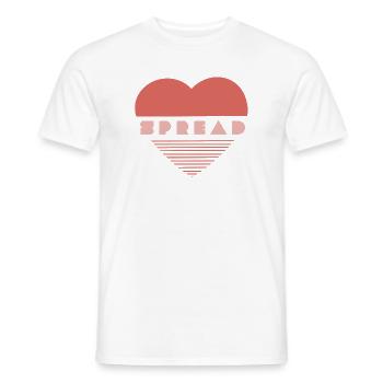 Spread love - T-shirt homme - blanc - Devant - AI Model Male 178 dark (178cm)