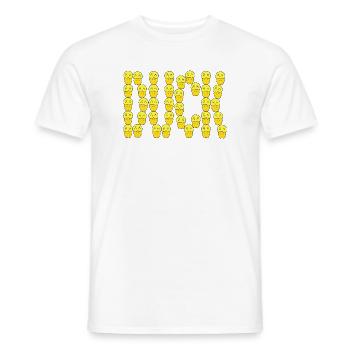 Cute duck typography - Men's T-Shirt - white - Front - AI Model Male 178 dark (178cm)