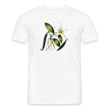 Botanical Vanilla Orchid - Men's T-Shirt - white - Front - AI Model Male 178 dark (178cm)
