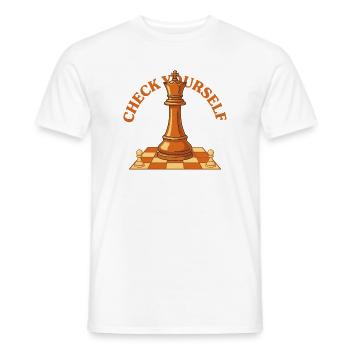 Check Yourself - T-shirt homme - blanc - Devant - AI Model Male 178 dark (178cm)