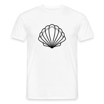 seashell - Men's T-Shirt - white - Front - AI Model Male 178 dark (178cm)
