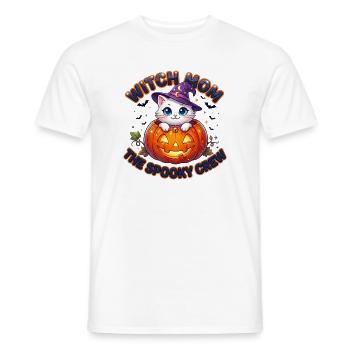 Witch Mom The Spooky Crew - Men's T-Shirt - white - Front - AI Model Male 178 dark (178cm)