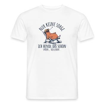 Ich Hendl Das Schon Später Vielleicht Huhn Spruch - Männer T-Shirt - Weiß - Vorne - AI Model Male 178 dark (178cm)