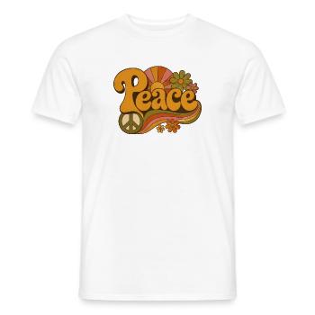 peace - Men's T-Shirt - white - Front - AI Model Male 178 dark (178cm)