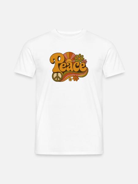Friede - Männer T-Shirt - Weiß