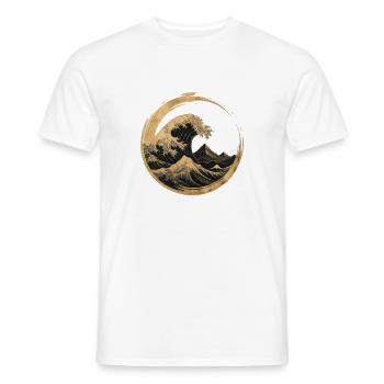 Zen Wave – Inner Strength & Balance - Men's T-Shirt - white - Front - AI Model Male 178 dark (178cm)