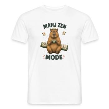 Mahjong Mahj Zen Mode Capybara - Männer T-Shirt - Weiß - Vorne - AI Model Male 178 dark (178cm)