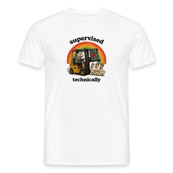 Bear Forklift Rainbow Ducks - Men's T-Shirt - white - Front - AI Model Male 178 dark (178cm)