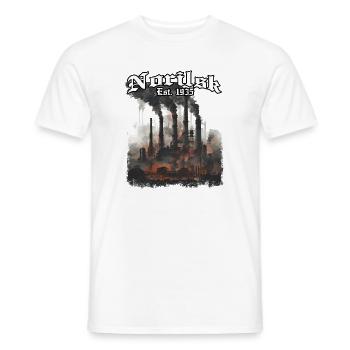 Industrie Gothic Fondée en 1935 - T-shirt homme - blanc - Devant - AI Model Male 178 dark (178cm)