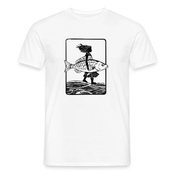 Fishwoman - Men's T-Shirt - white - Front - AI Model Male 178 dark (178cm)
