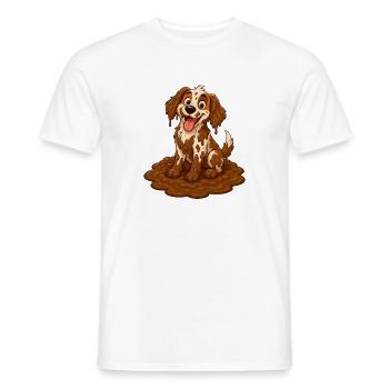 Joyeux Champion des Flaques de Chien Boueux - T-shirt homme - blanc - Devant - AI Model Male 178 dark (178cm)