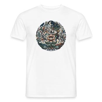 Moon Forest Blossom Trail - Men's T-Shirt - white - Front - AI Model Male 178 dark (178cm)
