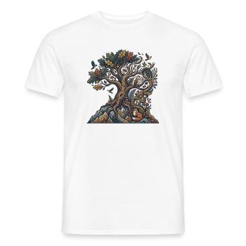 Waldbaum der Nachtwesen - Männer T-Shirt - Weiß - Vorne - AI Model Male 178 dark (178cm)