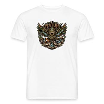 Naturkraft Ursprungswald - Männer T-Shirt - Weiß - Vorne - AI Model Male 178 dark (178cm)