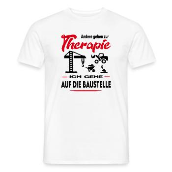 Bauarbeiter Bauarbeiterin Beruf Arbeit Baustelle - Männer T-Shirt - Weiß - Vorne - AI Model Male 178 dark (178cm)