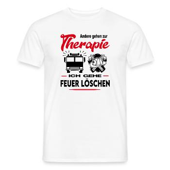 Feuerwehrmann Feuerwehrfrau Feuer löschen Beruf - Männer T-Shirt - Weiß - Vorne - AI Model Male 178 dark (178cm)