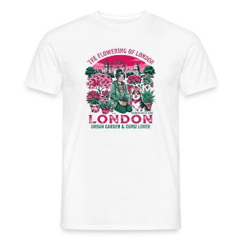 Pembroke The Flowering Of London Urban Garden - Men's T-Shirt - white - Front - AI Model Male 178 dark (178cm)