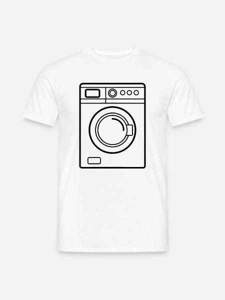 Waschmaschine - Männer T-Shirt - Weiß