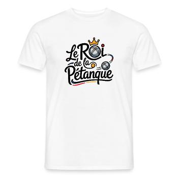 Le Roi de la Pétanque - T-shirt homme - blanc - Devant - AI Model Male 178 dark (178cm)