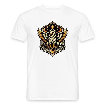 Night Star Owl Crest - Men's T-Shirt - white - Front - AI Model Male 178 dark (178cm)