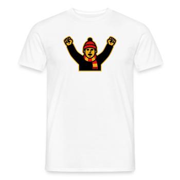 Icône des supporters de football en encouragement - T-shirt homme - blanc - Devant - AI Model Male 178 dark (178cm)