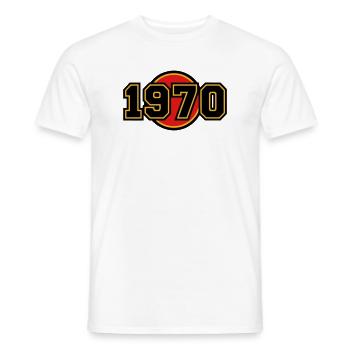 1970 Year of Birth Retro Logo - Men's T-Shirt - white - Front - AI Model Male 178 dark (178cm)