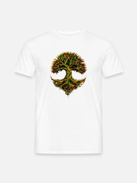 Ewiger Baum des Lebens - Männer T-Shirt - Weiß