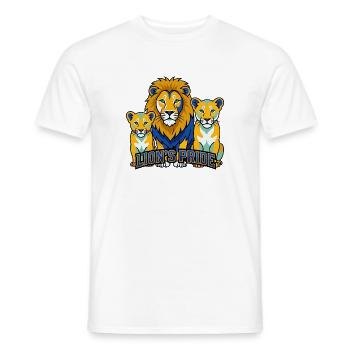 Mascotte sportive de Lion Pride Vector - T-shirt homme - blanc - Devant - AI Model Male 178 dark (178cm)