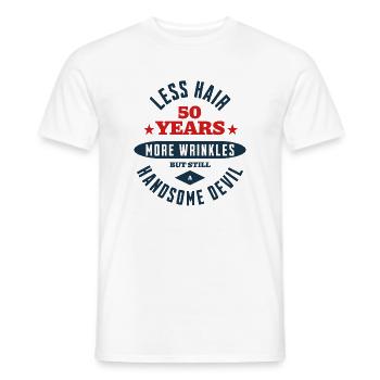 50th Birthday Devil - Men's T-Shirt - white - Front - AI Model Male 178 dark (178cm)