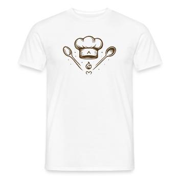 Baker Hat – Baking Symbol Motif - Men's T-Shirt - white - Front - AI Model Male 178 dark (178cm)