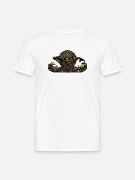 Steampunk-Wal mit Edelsteinen - Männer T-Shirt - Weiß