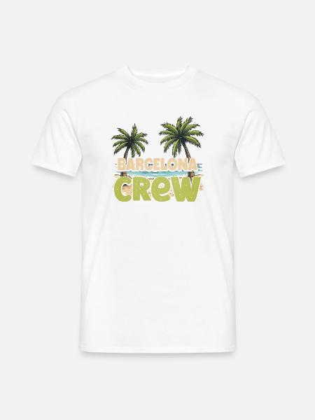 Barcelona Crew - Männer T-Shirt - Weiß