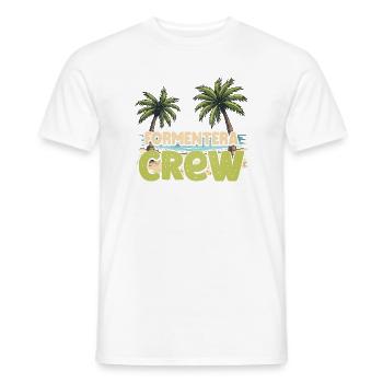 Formentera Crew - Men's T-Shirt - white - Front - AI Model Male 178 dark (178cm)