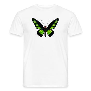 Rajah Brooke's Birdwing Trogonoptera brookiana - Men's T-Shirt - white - Front - AI Model Male 178 dark (178cm)