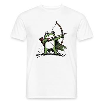 Frog Archer Archery Sport - Men's T-Shirt - white - Front - AI Model Male 178 dark (178cm)