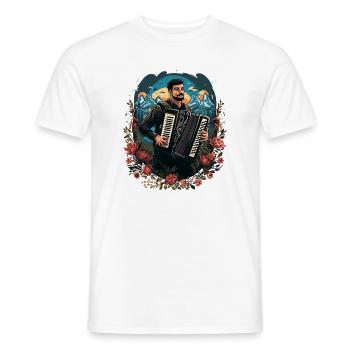 Accordion Musician Accordion Player Accordion - Men's T-Shirt - white - Front - AI Model Male 178 dark (178cm)