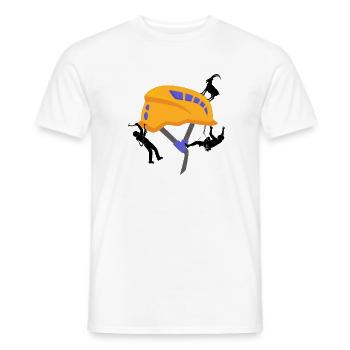 Safety Helmet Climbing Helmet Mountaineer - Men's T-Shirt - white - Front - AI Model Male 178 dark (178cm)