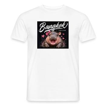 Bangkok Hippo avec arc - T-shirt homme - blanc - Devant - AI Model Male 178 dark (178cm)