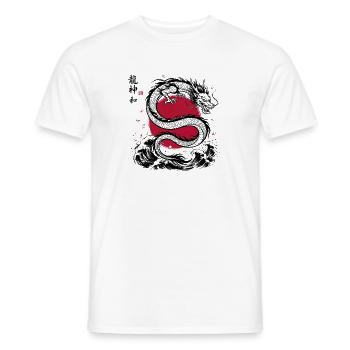 JAPANESE DRAGON - Männer T-Shirt - Weiß - Vorne - AI Model Male 178 dark (178cm)