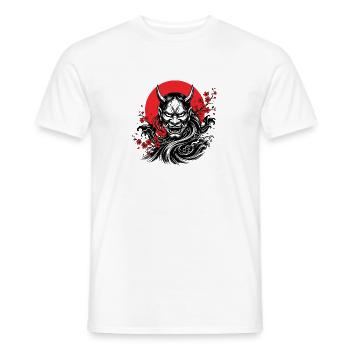 Oni MAsk - T-shirt homme - blanc - Devant - AI Model Male 178 dark (178cm)