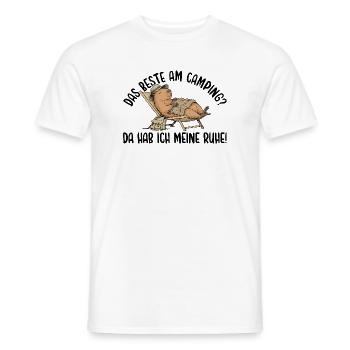 Camping Da hab ich meine Ruhe Capybara Liegestuhl - Männer T-Shirt - Weiß - Vorne - AI Model Male 178 dark (178cm)