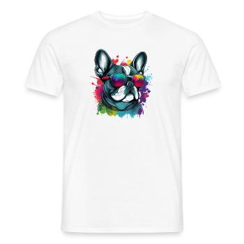 Süßer Frenchie-Hund - Männer T-Shirt - Weiß - Vorne - AI Model Male 178 dark (178cm)