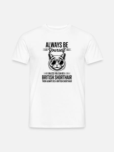 Britisch Kurzhaar Katze Britisch Kurzhaar Geschenk - Männer T-Shirt - Weiß