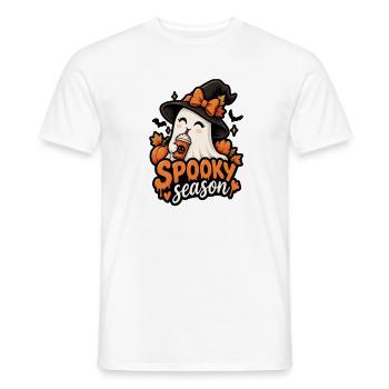 Pumpkin Spirit Spooky Season Design - Men's T-Shirt - white - Front - AI Model Male 178 dark (178cm)