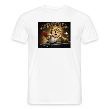Tabletenns_Toast - Men's T-Shirt - white - Front - AI Model Male 178 dark (178cm)