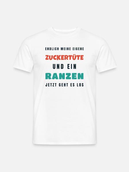 Endlich meine eigene Zuckertüte - Einschulung - Männer T-Shirt - Weiß