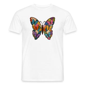 Style patchwork de patchwork en patchwork de patchwork en - T-shirt homme - blanc - Devant - AI Model Male 178 dark (178cm)