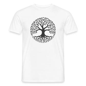 Circle Life Tree Silhouette - Men's T-Shirt - white - Front - AI Model Male 178 dark (178cm)
