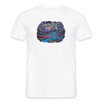 Vallée de Cristal et Flamants de l’Espace - T-shirt homme - blanc - Devant - AI Model Male 178 dark (178cm)